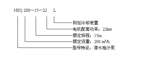 NSQ潛水抽沙泵型號意義